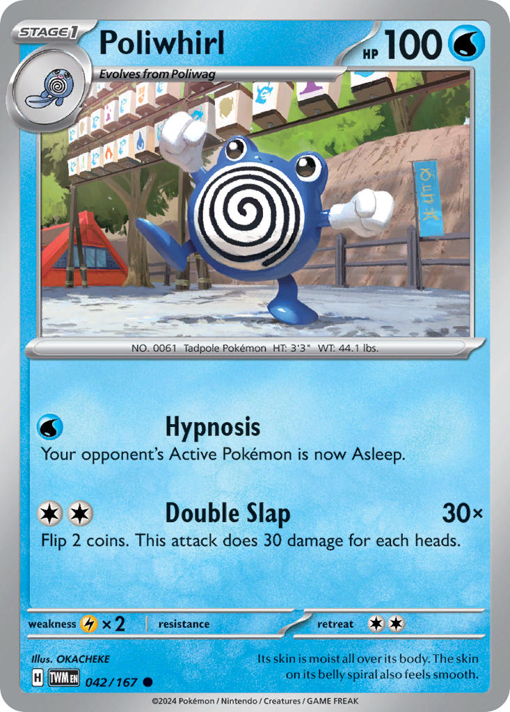 Poliwhirl – 042/167 Twilight Masquerade Pokemon Trading Card