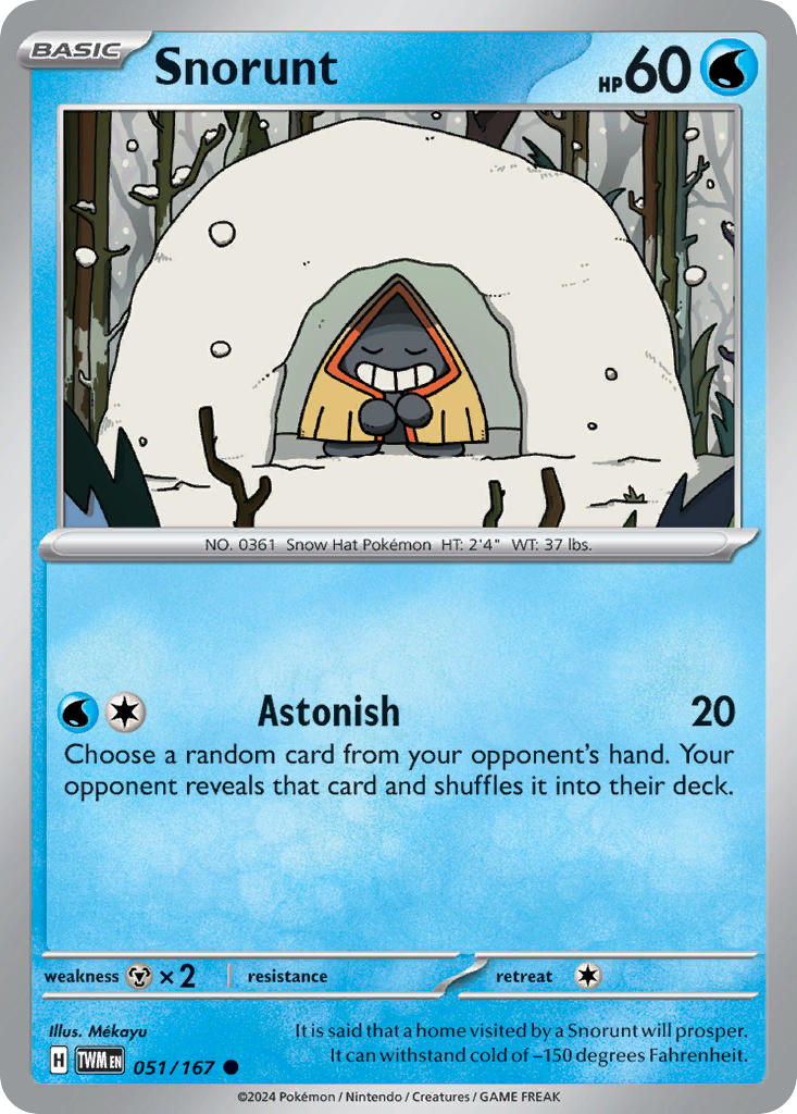 Snorunt – 051/167 Twilight Masquerade Pokemon Trading Card