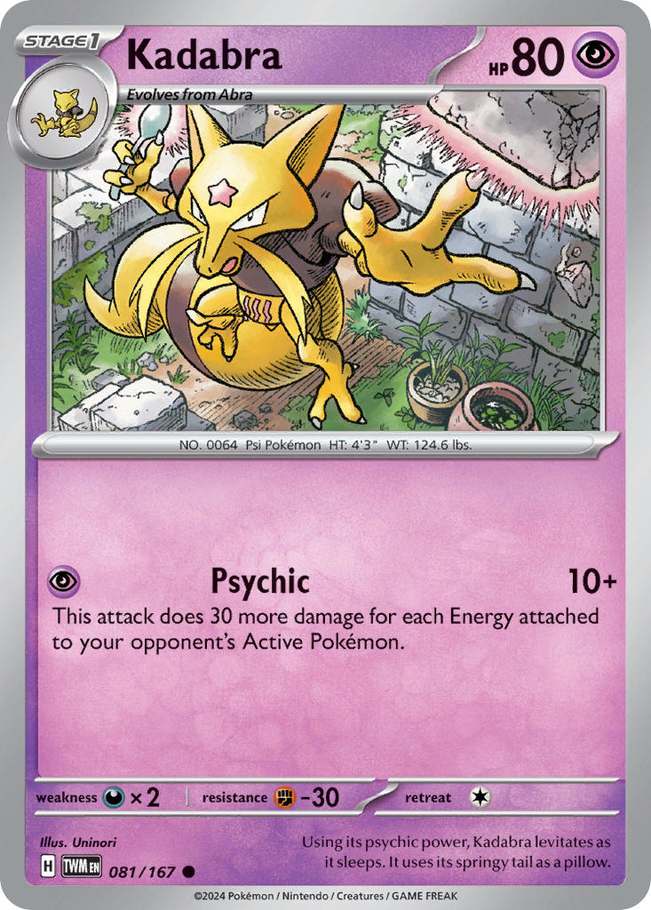 Kadabra – 081/167 Twilight Masquerade Pokemon Trading Card