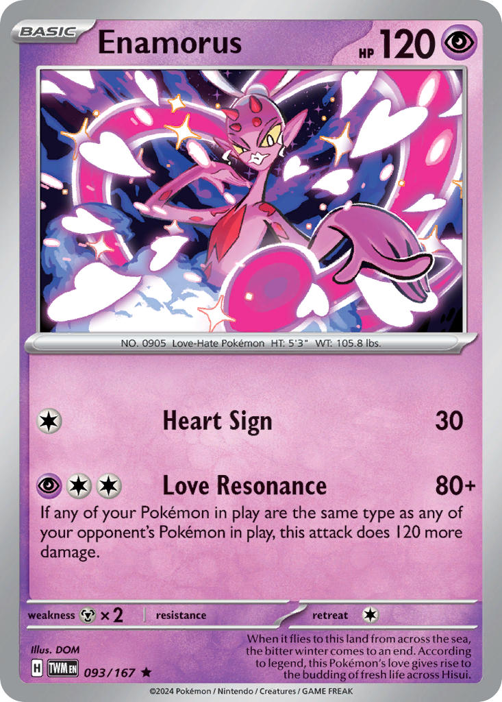 Enamorus – 093/167 Twilight Masquerade Pokemon Trading Card