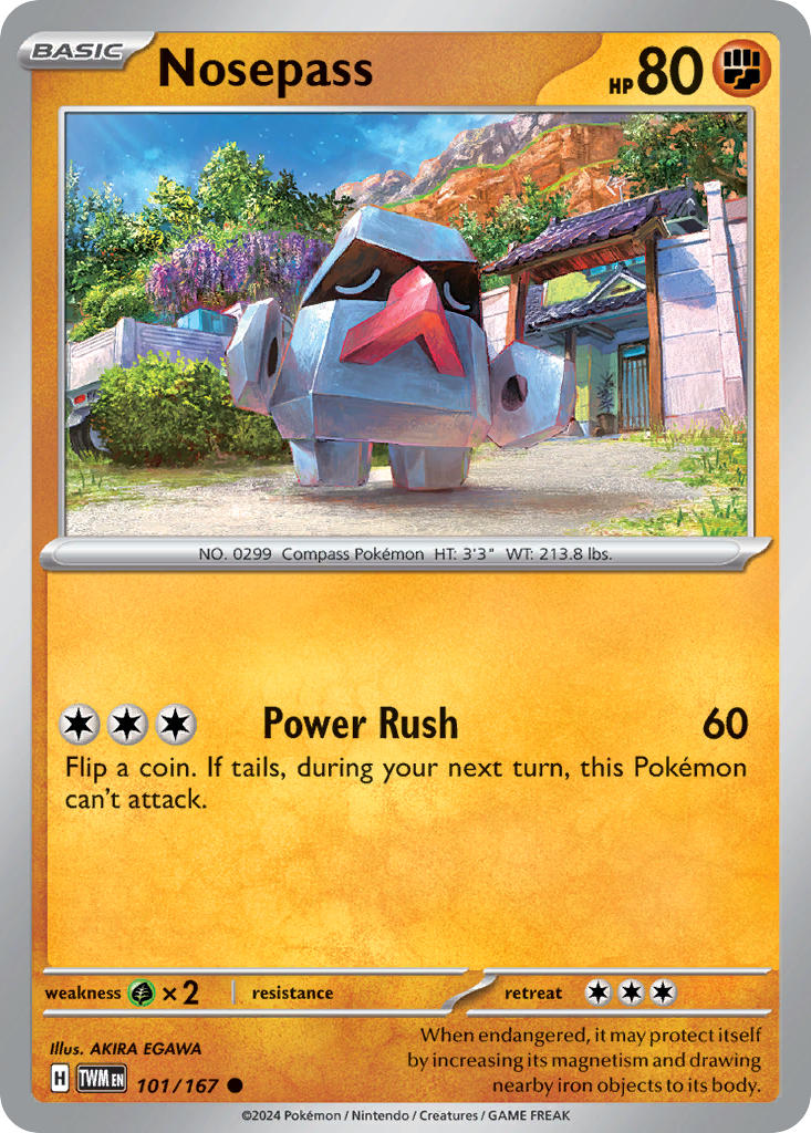 Nosepass - Twilight Masquerade Pokemon Trading Card