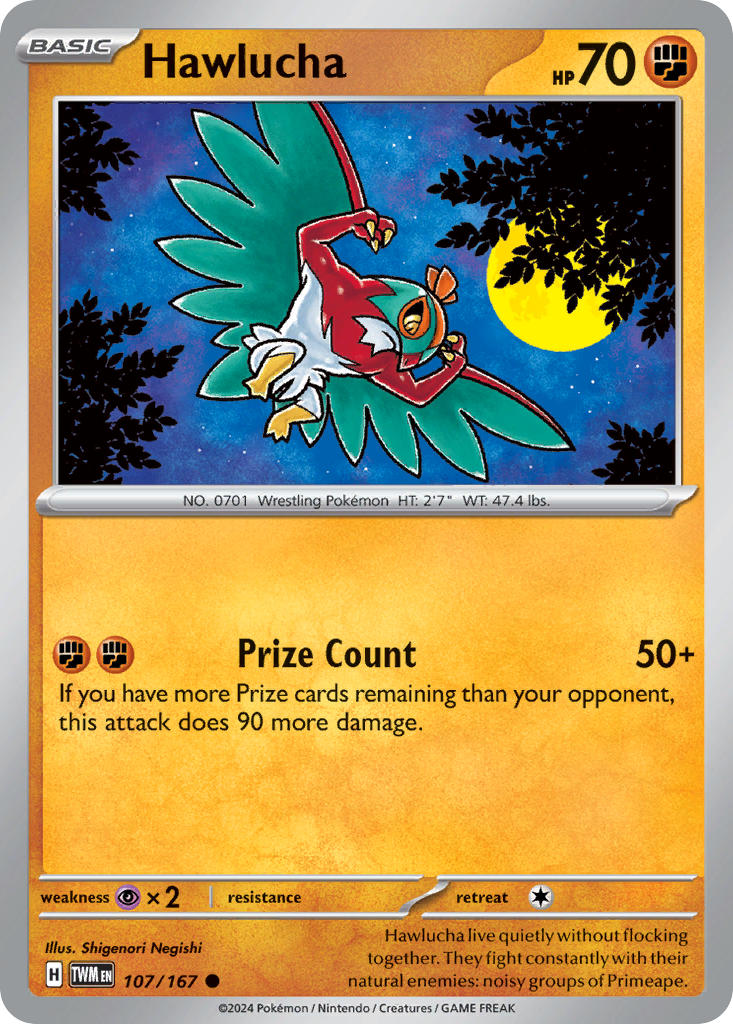 Hawlucha - Twilight Masquerade Pokemon Trading Card