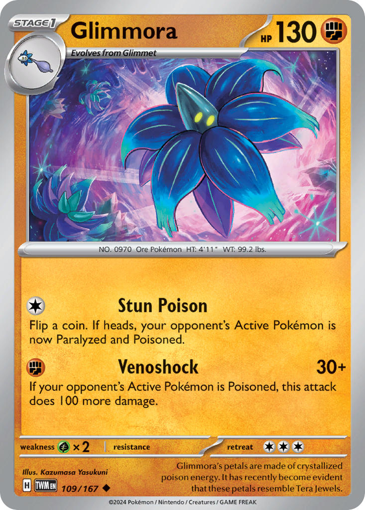 Glimmora - Twilight Masquerade Pokemon Trading Card