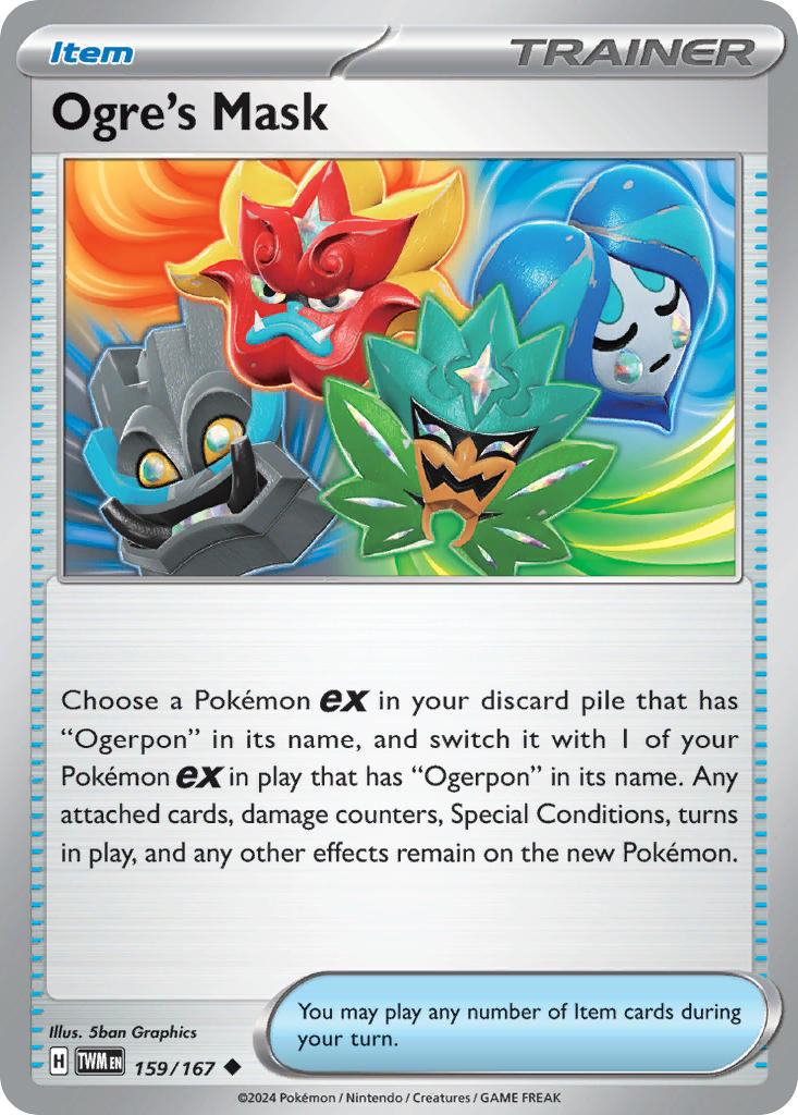 Ogre’s Mask Reverse Holo – 159/167 Twilight Masquerade Pokemon Trading Card