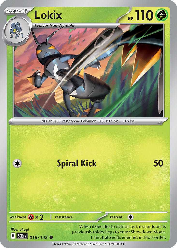 Lokix – 016/142 Stellar Crown Pokemon Trading Card