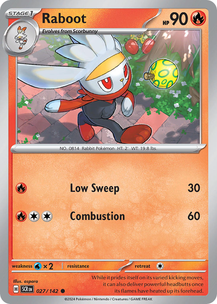 Raboot – 027/142 Stellar Crown Pokemon Trading Card