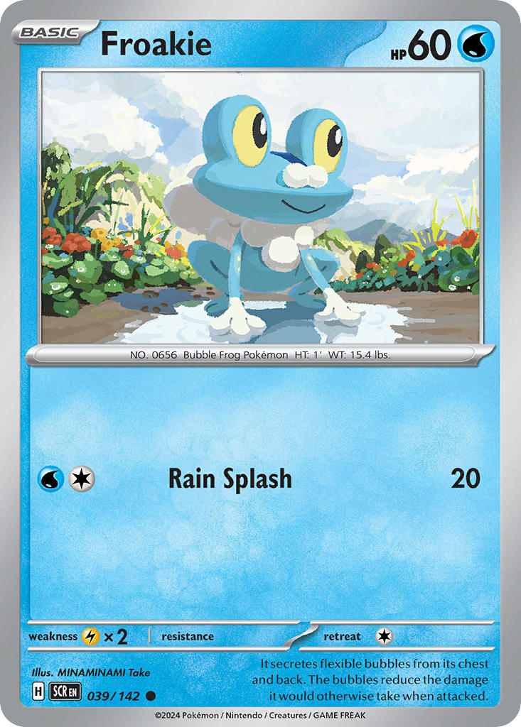 Froakie Reverse Holo – 039/142 Stellar Crown Pokemon Trading Card