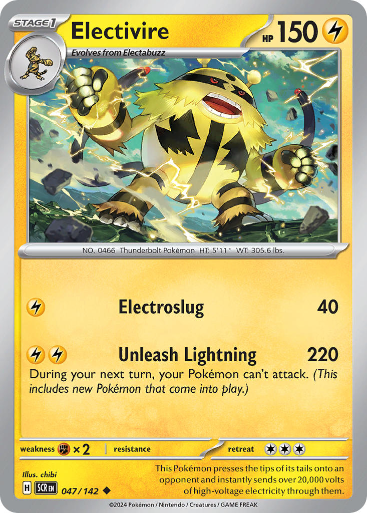 Electivire - Stellar Crown Pokemon Trading Card