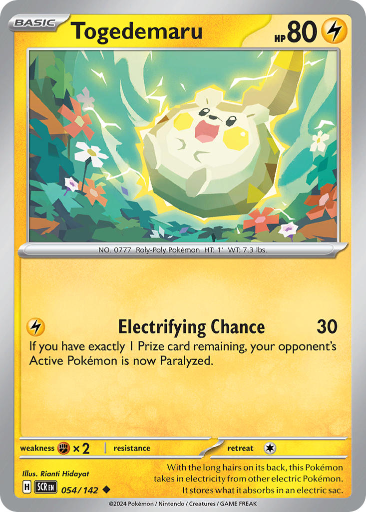 Togedemaru - Stellar Crown Pokemon Trading Card