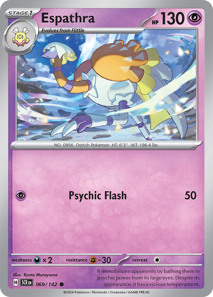 Espathra - Stellar Crown Pokemon Trading Card