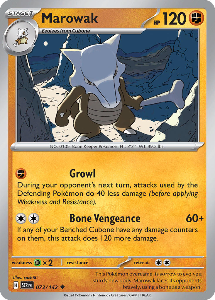 Marowak – 073/142 Stellar Crown Pokemon Trading Card