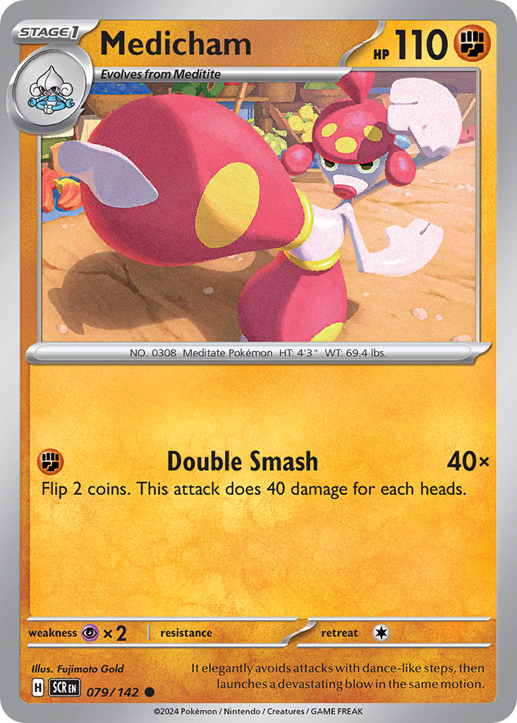 Medicham – 079/142 Stellar Crown Pokemon Trading Card