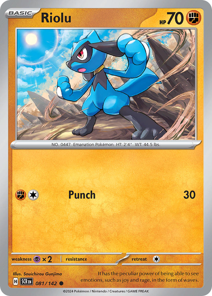 Riolu – 081/142 Stellar Crown Pokemon Trading Card
