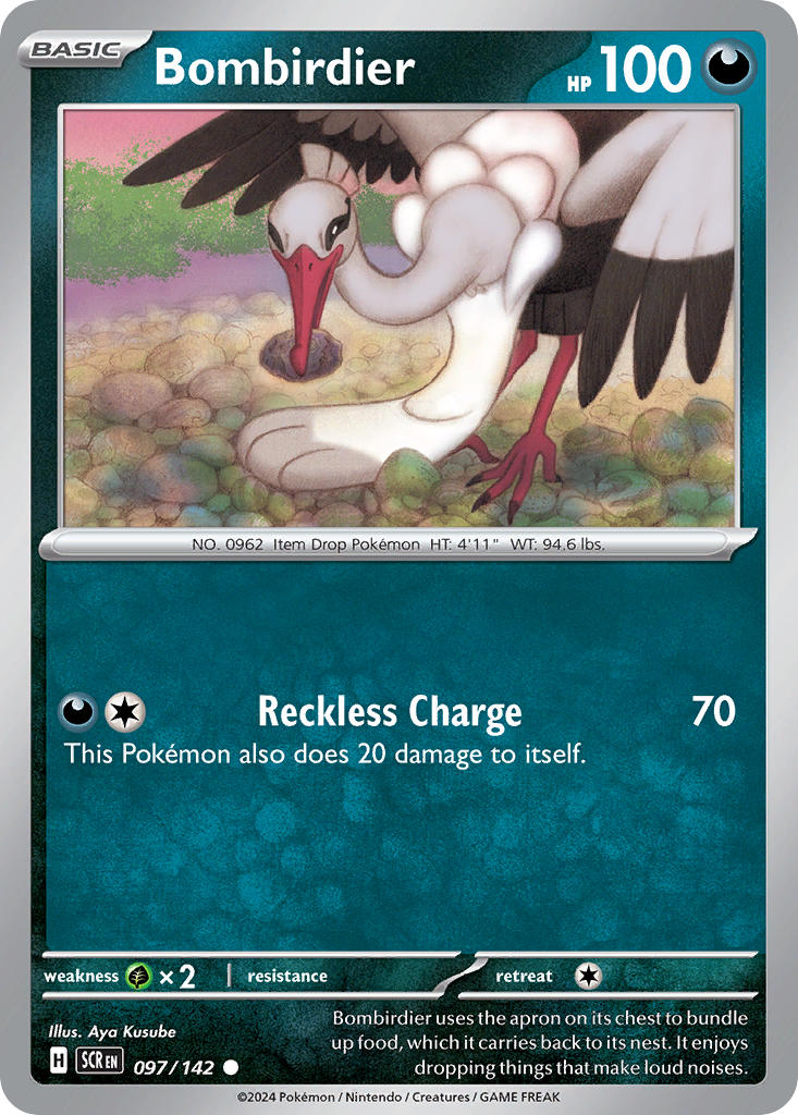 Bombirdier - Stellar Crown Pokemon Trading Card