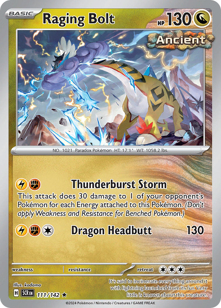 Raging Bolt – 111/142 Stellar Crown Pokemon Trading Card