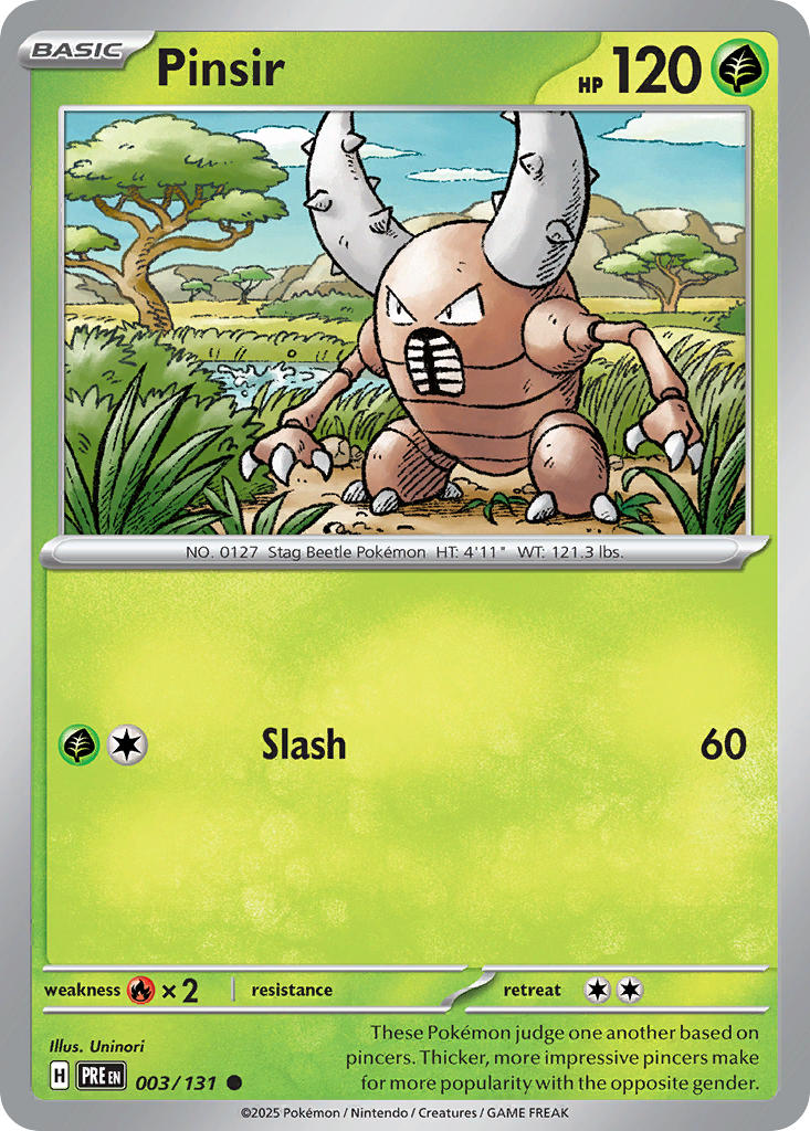Pinsir Reverse Holo - Prismatic Evolutions Pokemon Trading Card