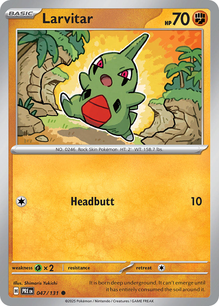 Larvitar - Prismatic Evolutions Pokemon Trading Card