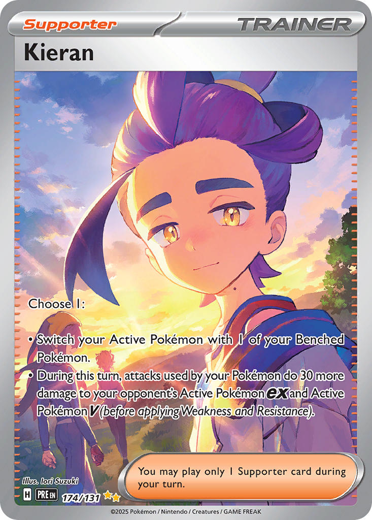 Kieran – 174/131 Prismatic Evolutions Pokemon Trading Card - Image 1