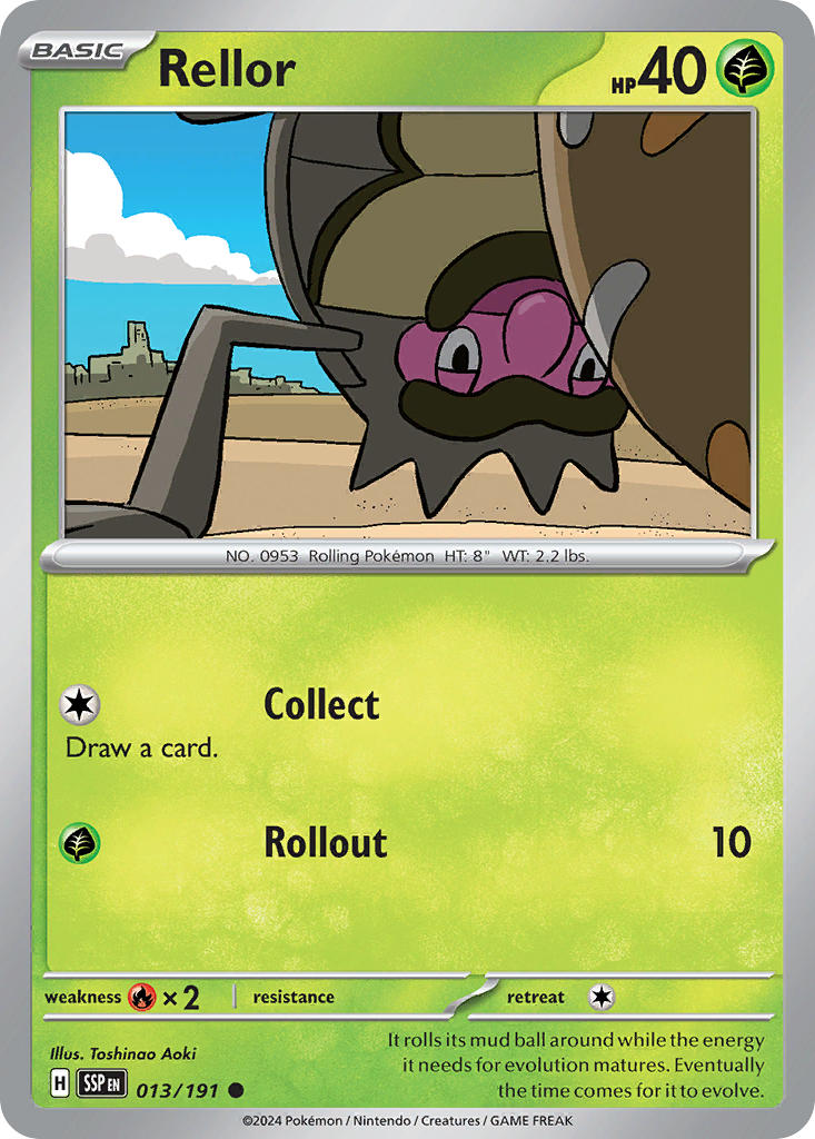 Rellor – 013/191 Surging Sparks Pokemon Trading Card