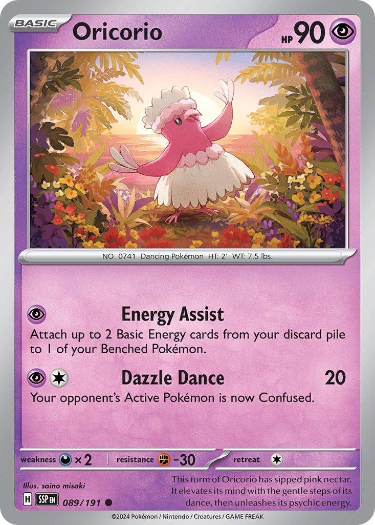 Oricorio – 089/191 Surging Sparks Pokemon Trading Card