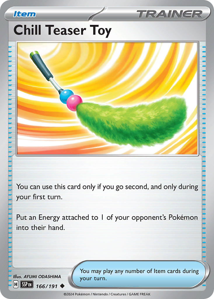 Chill Teaser Toy – 166/191 Surging Sparks Pokemon Trading Card