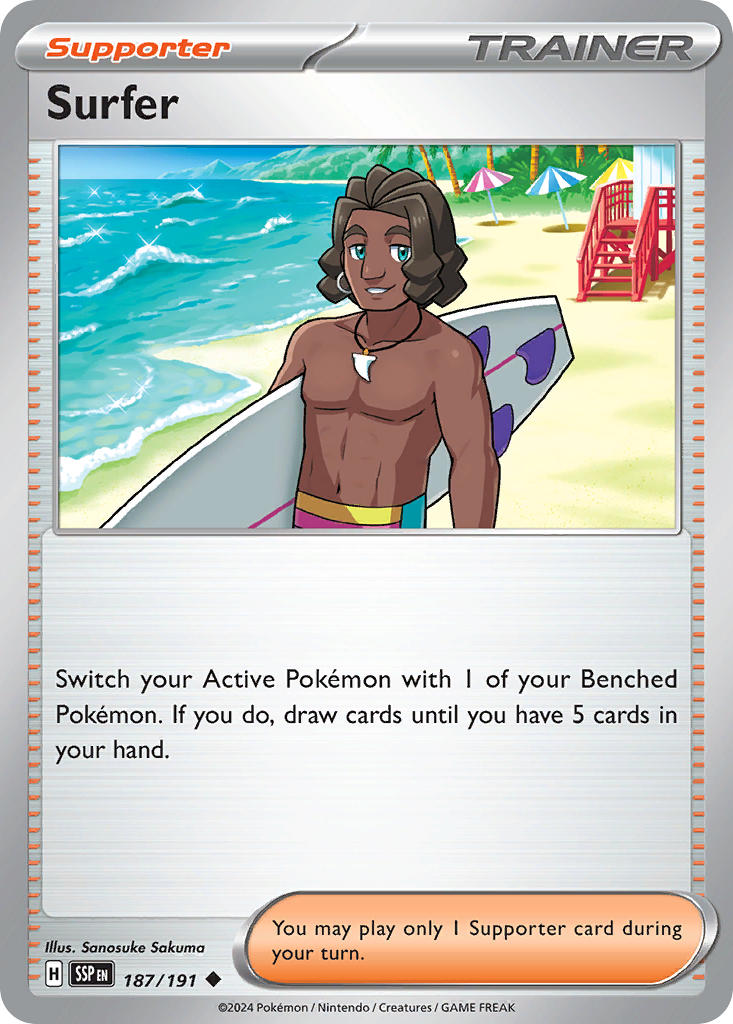 Surfer - Surging Sparks Pokemon Trading Card