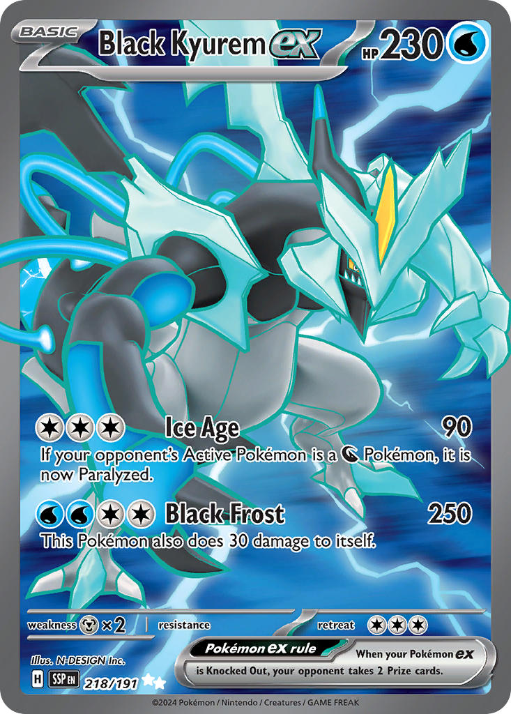 Black Kyurem ex - Surging Sparks Pokemon Trading Card