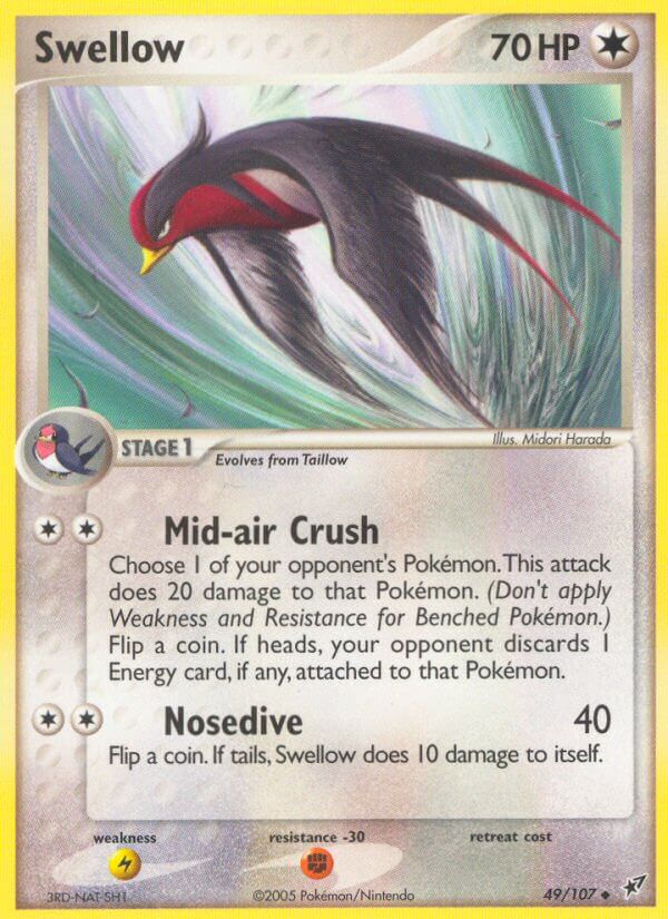Swellow – 49/107 Deoxys Pokemon Trading Card