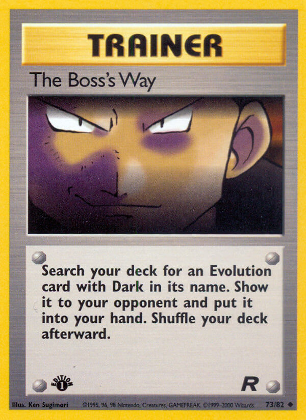The Boss’s Way – 73/82 Team Rocket Pokemon Trading Card
