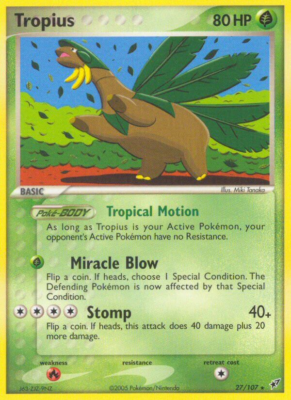Tropius – 27/107 Deoxys Pokemon Trading Card