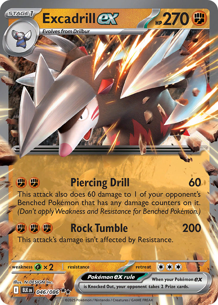 Excadrill ex - Black Bolt Pokemon Trading Card
