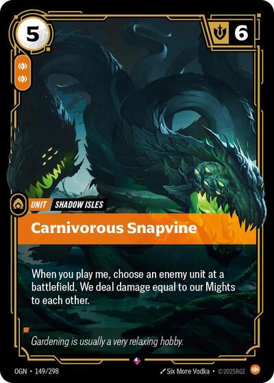 Carnivorous Snapvine - Origins Riftbound Trading Card