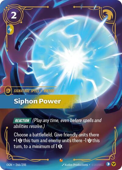 Siphon Power – 266/298 Origins Riftbound Trading Card
