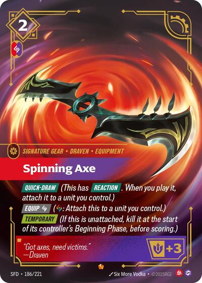 Spinning Axe - Spiritforged Riftbound Trading Card
