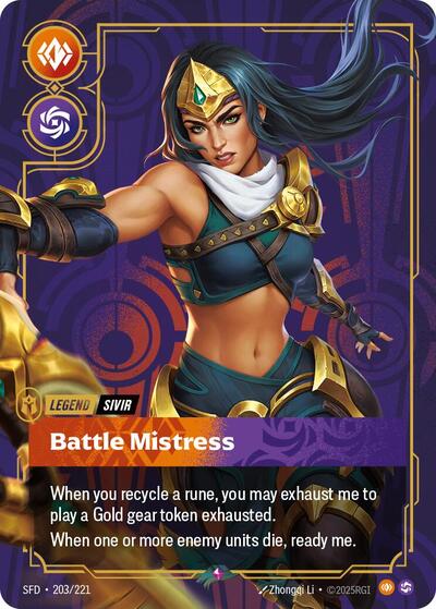 Sivir - Battle Mistress - Spiritforged Riftbound Trading Card