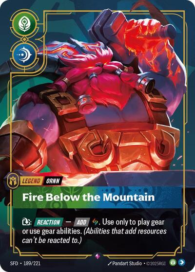 Ornn - Fire Below the Mountain – 189/221 Spiritforged Riftbound Trading Card