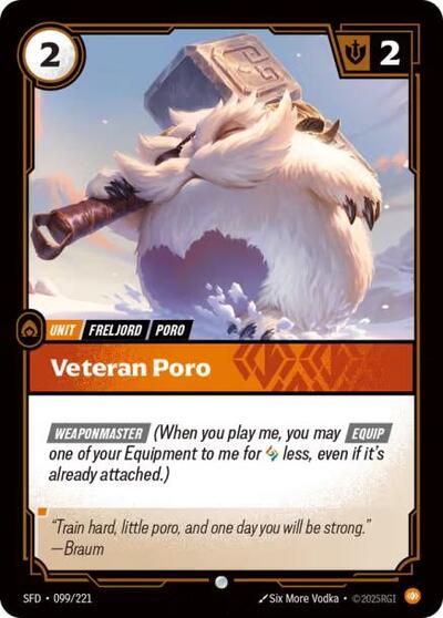 Veteran Poro - Spiritforged Riftbound Trading Card