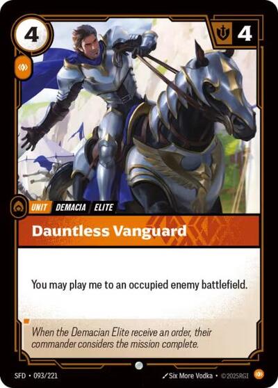 Dauntless Vanguard - Spiritforged Riftbound Trading Card