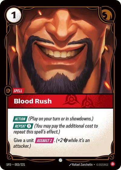 Blood Rush - Spiritforged Riftbound Trading Card