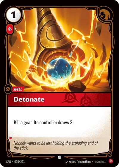 Detonate - Spiritforged Riftbound Trading Card
