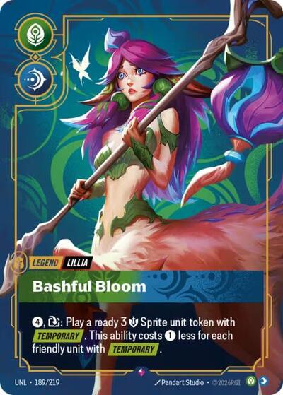 Lillia - Bashful Bloom – 189/219 Unleashed Riftbound Trading Card