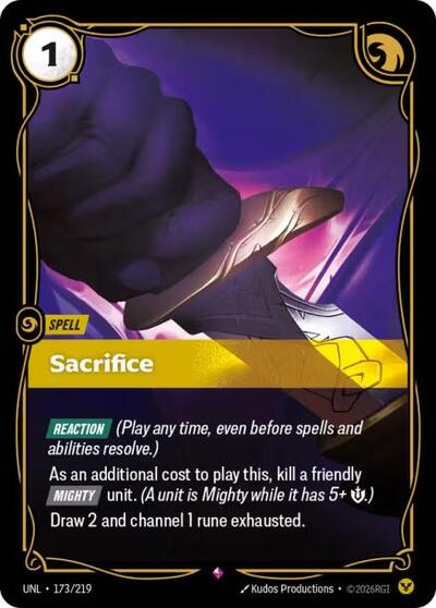 Sacrifice – 173/219 Unleashed Riftbound Trading Card