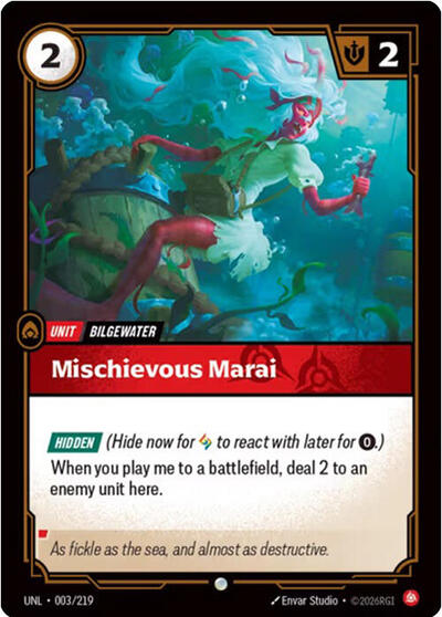 Mischevious Marai - Unleashed Riftbound Trading Card