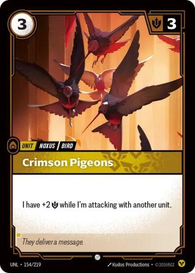 Crimson Pigeons - Unleashed Riftbound Trading Card