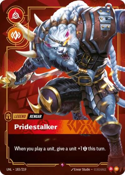 Rengar - Pridestalker - Unleashed Riftbound Trading Card