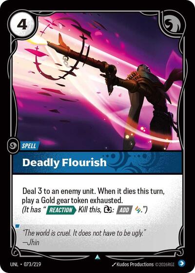Deadly Flourish - Unleashed Riftbound Trading Card