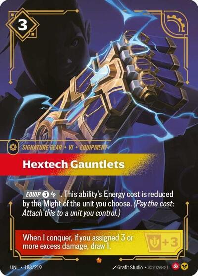 Hextech Gauntlets - Unleashed Riftbound Trading Card