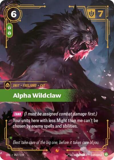 Alpha Wildclaw - Unleashed Riftbound Trading Card