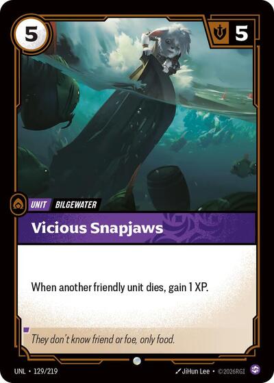 Vicious Snapjaws - Unleashed Riftbound Trading Card