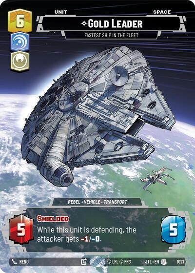 Gold Leader - Fastest Ship in the Fleet (Prestige) - Jump to Lightspeed Star Wars Unlimited Trading Card